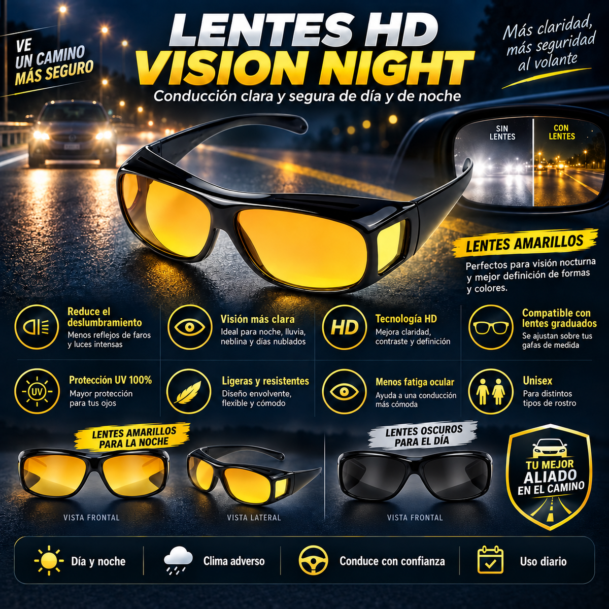 PACK 2 Gafas de Conducción nocturna