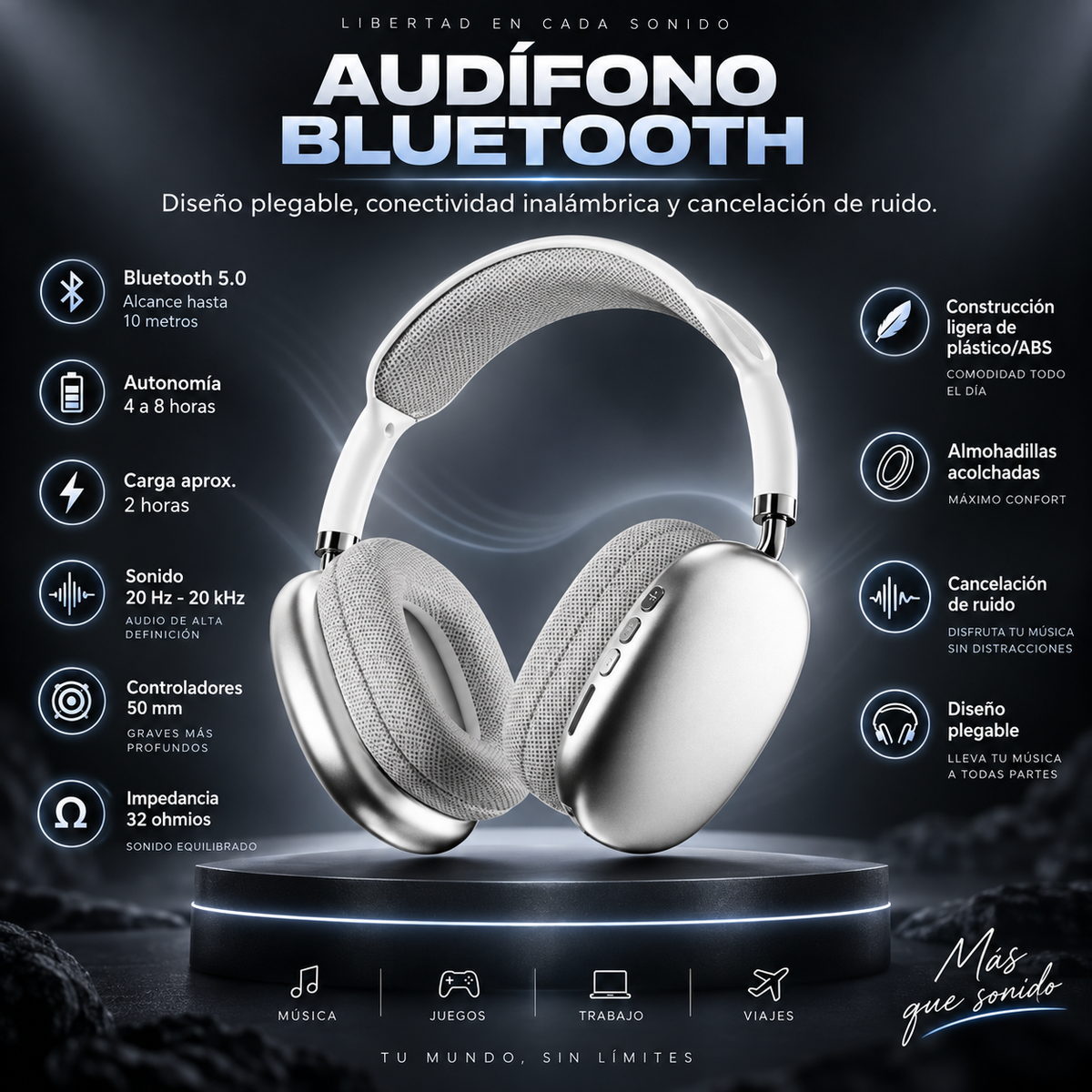 Audifonos bluetooth P9